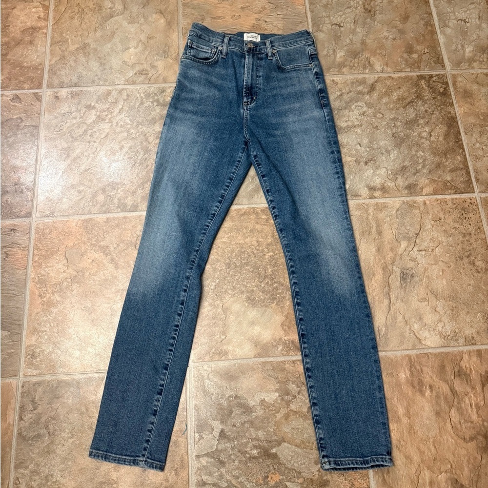 Citizens of Humanity Olivia High Rise Skinny Straight Jeans Sz 25 Medium Wash - Picture 2 of 8